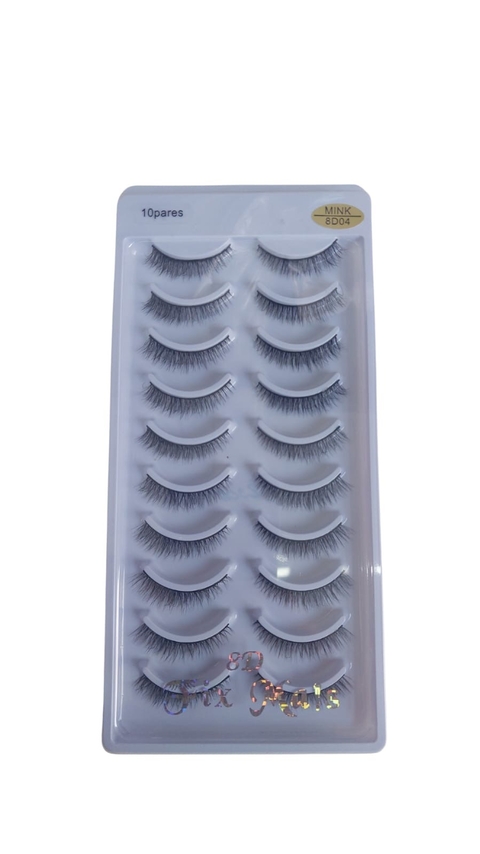 Cartela de cílios - Mink 8D04 - 10 pares