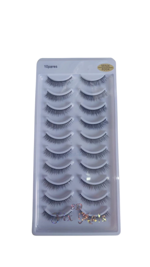 Cartela de cílios - Mink 8D04 - 10 pares