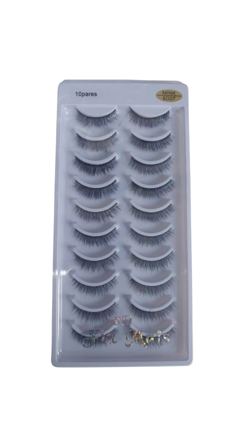 Cartela de cílios - Mink 8D07 - 10 pares