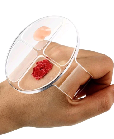 Placa de Acrilico Para Misturar Maquiagem - Mão