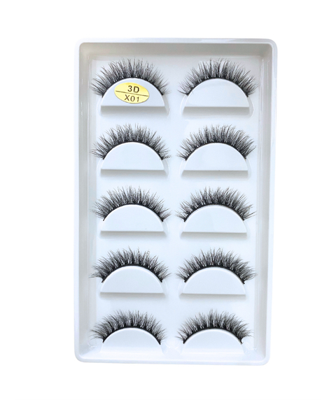 Cartela Cilios - X01 - 5 pares