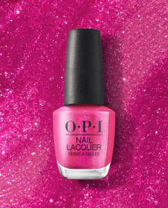 Opi Nail Lacquer Tradicional Jewel Be Bold Pink Bling And Be Merry color rosa intenso 