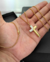 Kit Corrente Grumet (2mm) + Pingente Cruz Detalhe Prata+ Pulseira - Banhado a Ouro 18k - comprar online