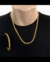 Corrente Elo Duplo (9mm) + Pulseira - Banhados a Ouro 18k