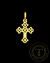 Pingente Cruz c/ Furos Medieval PP - 2,3x1,8cm - Banhado a Ouro 18k