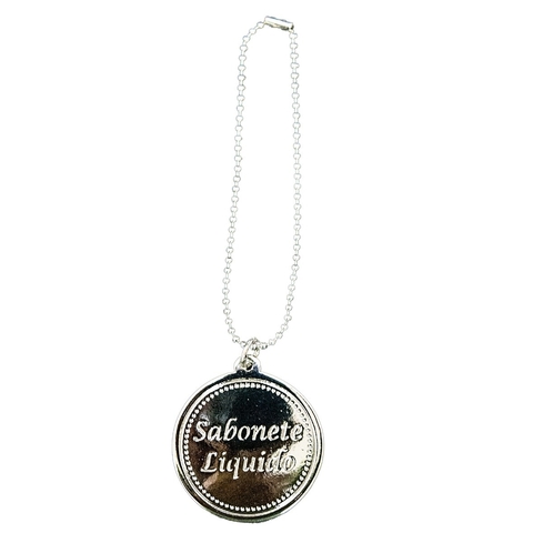 MEDALHA REDONDA PRATA SABONETE LIQUIDO - 180093