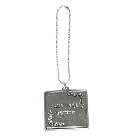 MEDALHA QUADRADA SABONETE LIQUIDO PRATA- 180093