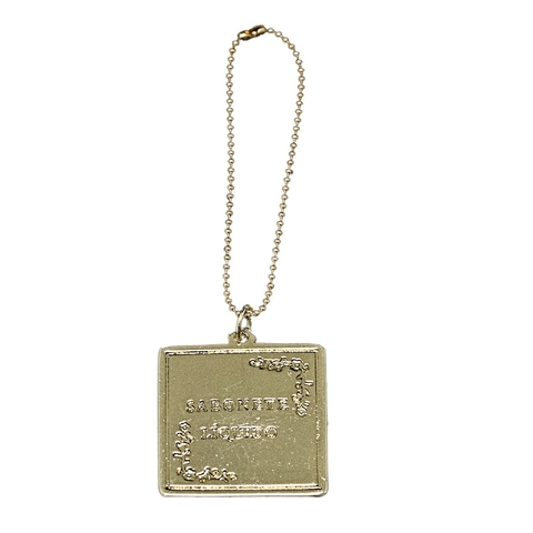 MEDALHA QUADRADA SABONETE LIQUIDO DOURADA - 180093