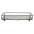 BANDEJA FERRO TUBULAR C/ PÉ PRETA 22x12 - F1051