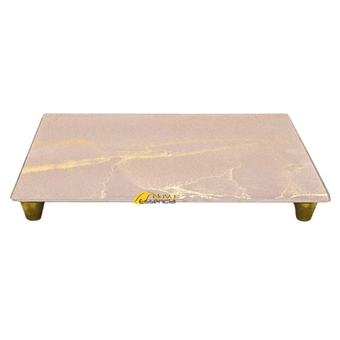 BANDEJA BASE MANCHADA 15X15 C/PÉ ABS - 040193