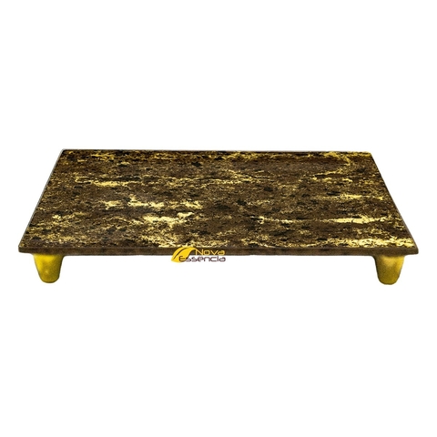 BANDEJA BASE MANCHADA 15X15 C/PÉ ABS - 040193