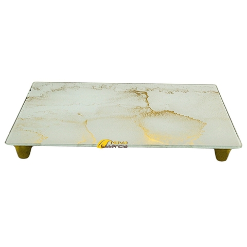 BANDEJA BASE MANCHADA 15X15 C/PÉ ABS - 040193