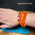Bracelete 6 Camadas - laranja e vermelho na internet