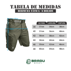 BERMUDA TÁTICA 6 BOLSOS MULTICAM - Bradu Brasil