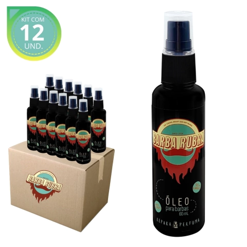 Kit Revenda - Óleo Para Barba 60ml - 12 Und - Barba Rubra