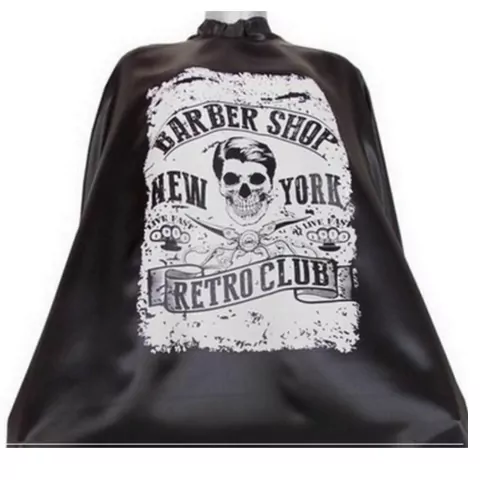 Capa de Corte Sem Manga Barber Shop Retro Caveira - Marco Boni