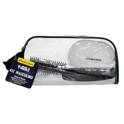 Kit Necessaire Escova Pente Saboneteira Porta Escova Dental