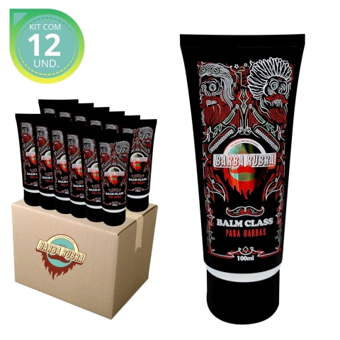 Kit Revenda - Balm Class De Barba Premium 100ml - 12Und - Barba Rubra