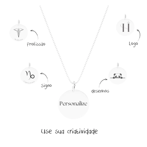 Medalha redonda personalizável - LEIA A DESCRIÇÃO - comprar online