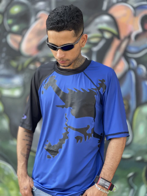 RASHGUARD SKULL BLUE-masculino