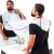 Capa delantal para afeitar barba + ventosas adheribles