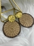 Aretes de iraca con diseño de mandalas