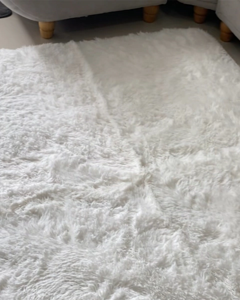 Alfombra de peluche unicolor de 2 m x 1,5 m - Shoppin