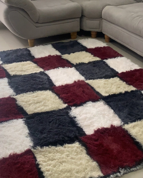 Alfombra de peluche combinada de 2 m x 1,5 m - comprar online