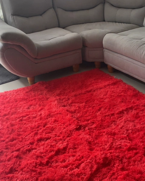 Imagen de Alfombra de peluche unicolor de 2 m x 1,5 m