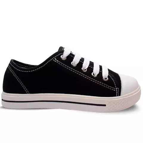 Tênis Lona Preto Cano Baixo - comprar online