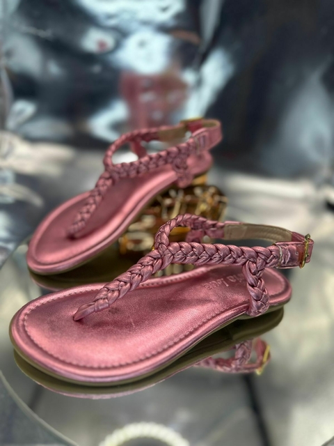 Sandalia Soft Metalizado Rosa Claro