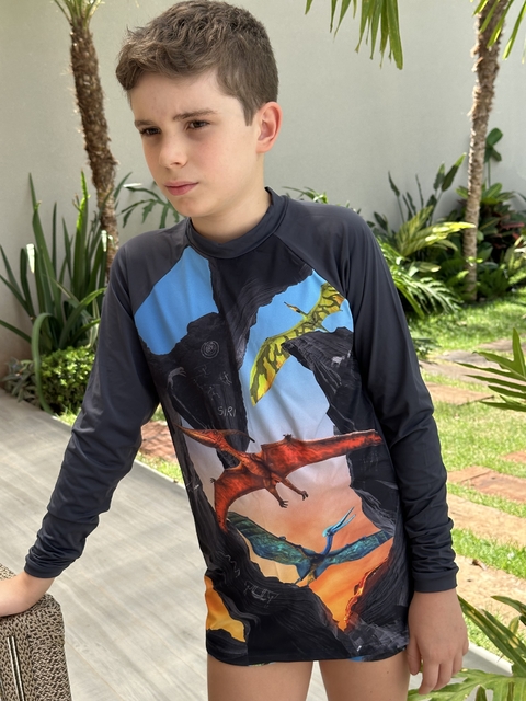 Conjunto Kids Lucca Loc Recorte Dino Cave