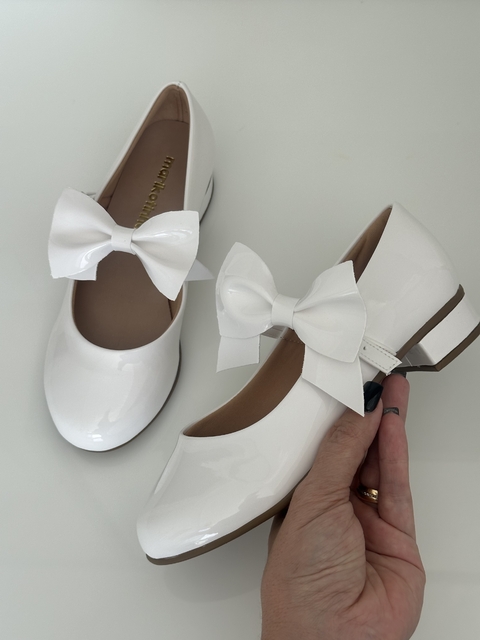 Sapato Salto Boneca Branco