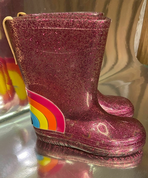 Galocha Rainbow Glitter Pink