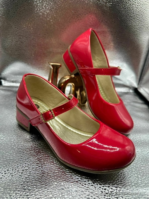 Sapato De Saltinho Verniz Vermelho