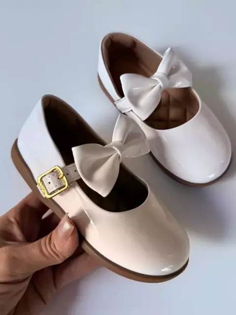 Sapatilha Boneca Verniz Branco - comprar online