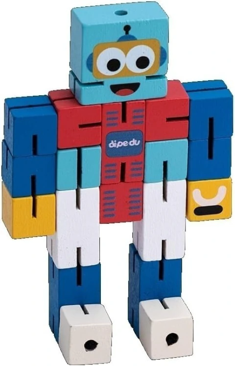 Brinquedo Pedagógico Cubebot em Madeira - BRW