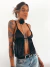 Cropped Cortina veludo brilho - comprar online
