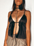 Cropped Cortininha veludo