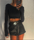 Shorts couro sintético - comprar online