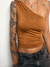 Cropped Mula manca curto drapeado - comprar online