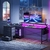 Imagen de Escritorio Gamer Reversible en forma de L con 4 cajones de tela y luces LED