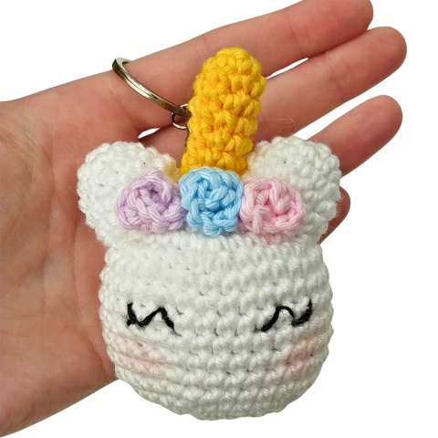 Chaveiro Amigurumi Unicórnio