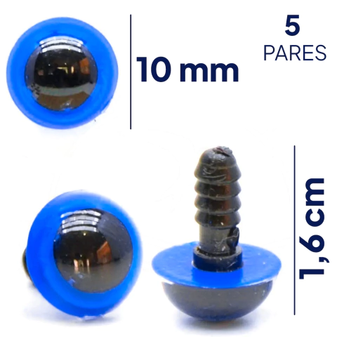 Olho Amigurumi 10mm 5 pares