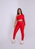 CONJUNTO CIRRÊ CROPPED OMBRO ÚNICO MANGA LONGA E CALÇA - loja online