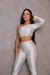 CONJUNTO CIRRÊ CROPPED OMBRO ÚNICO MANGA LONGA E CALÇA - comprar online
