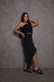 SAIA COM FENDA JEANS PRETO - comprar online