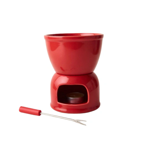 FONDUE 4 PEÇAS LYOR ALPES VERMELHO 400ML