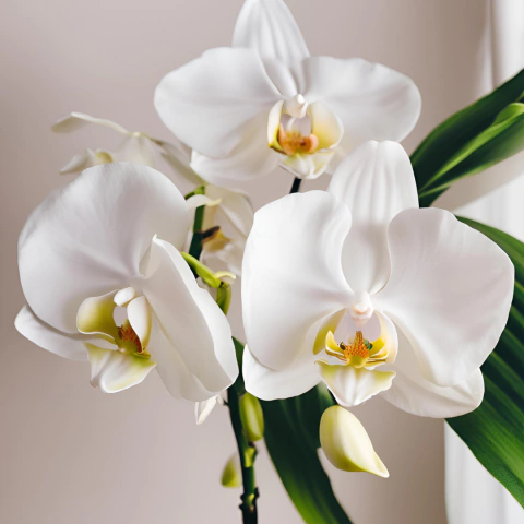 ORQUÍDEA BRANCA PHALAENOPSIS PLANTADA