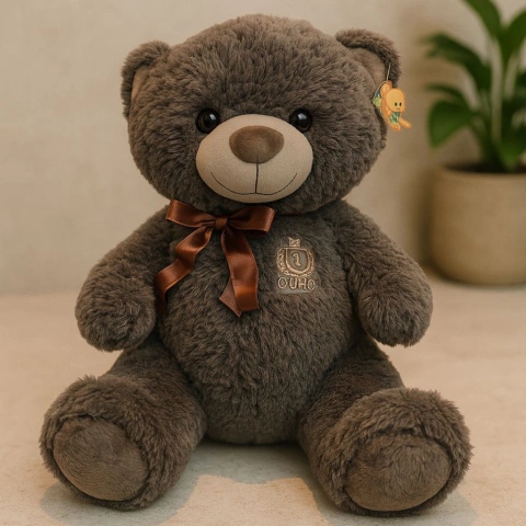 URSO DE PELÚCIA CHOCOLATE COM LAÇO DE CETIM - comprar online